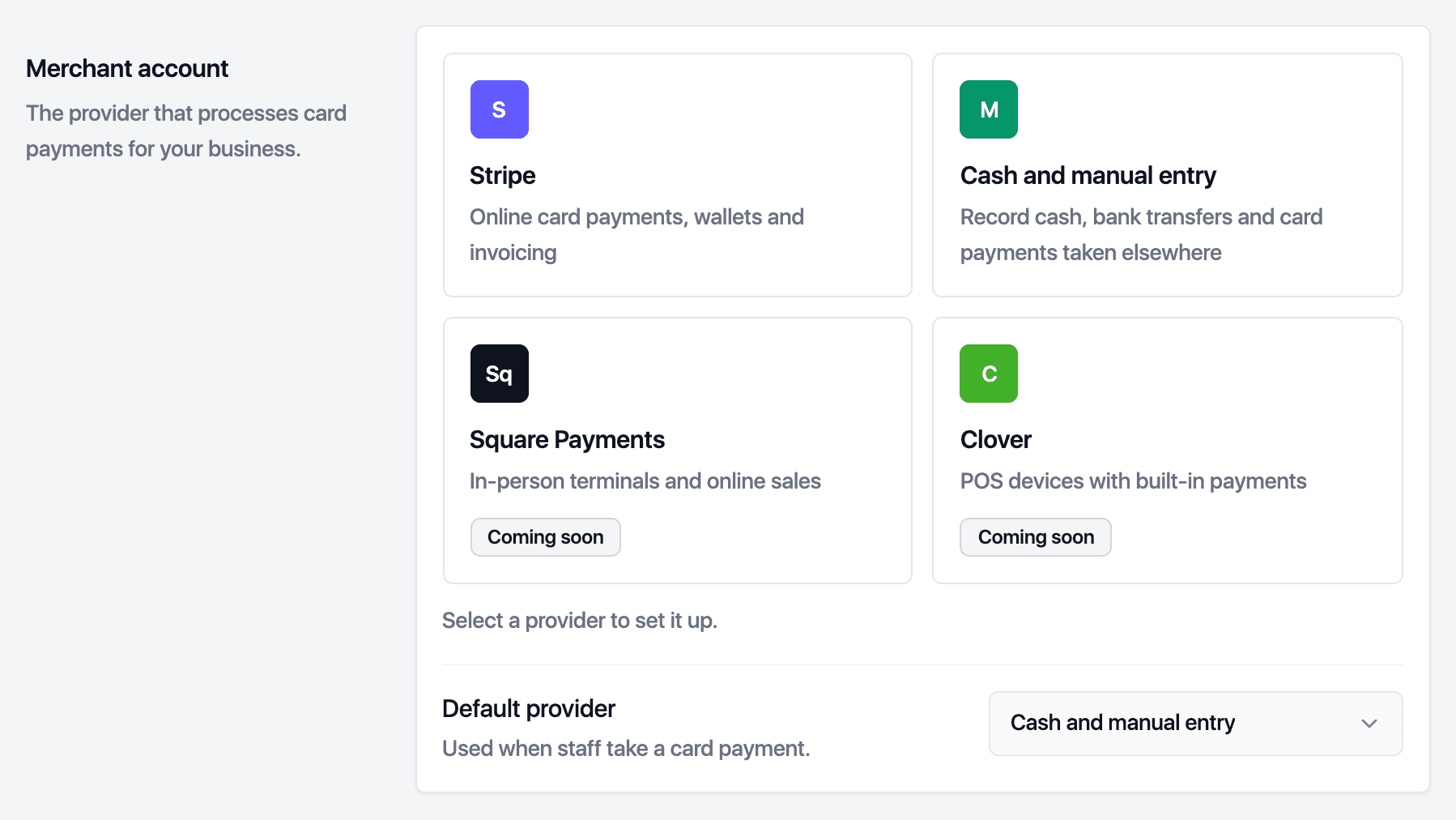 Card, cash and bank