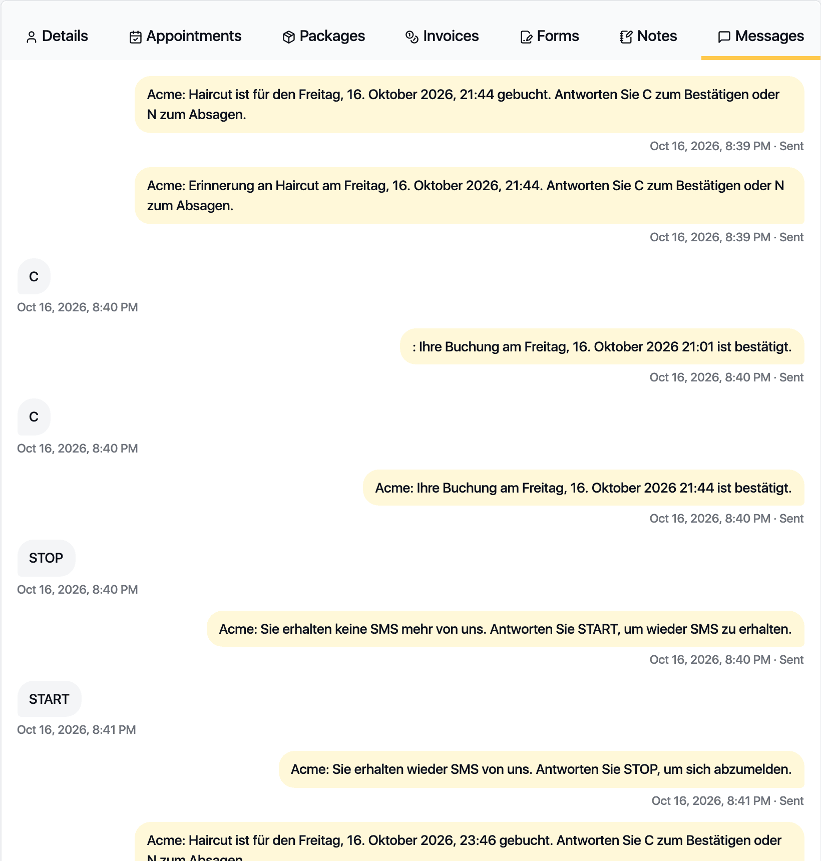 Messages