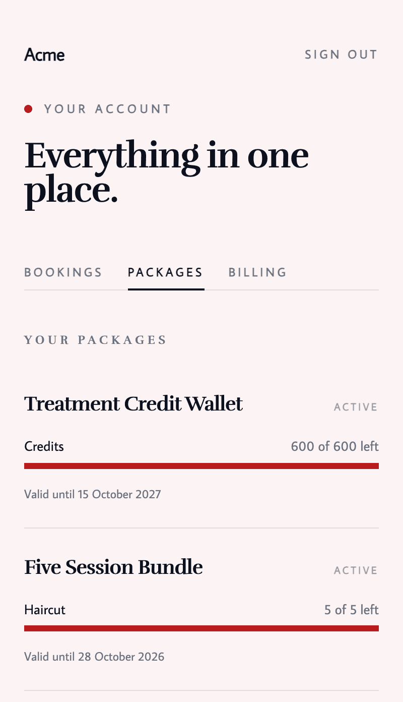 Client self-service portal