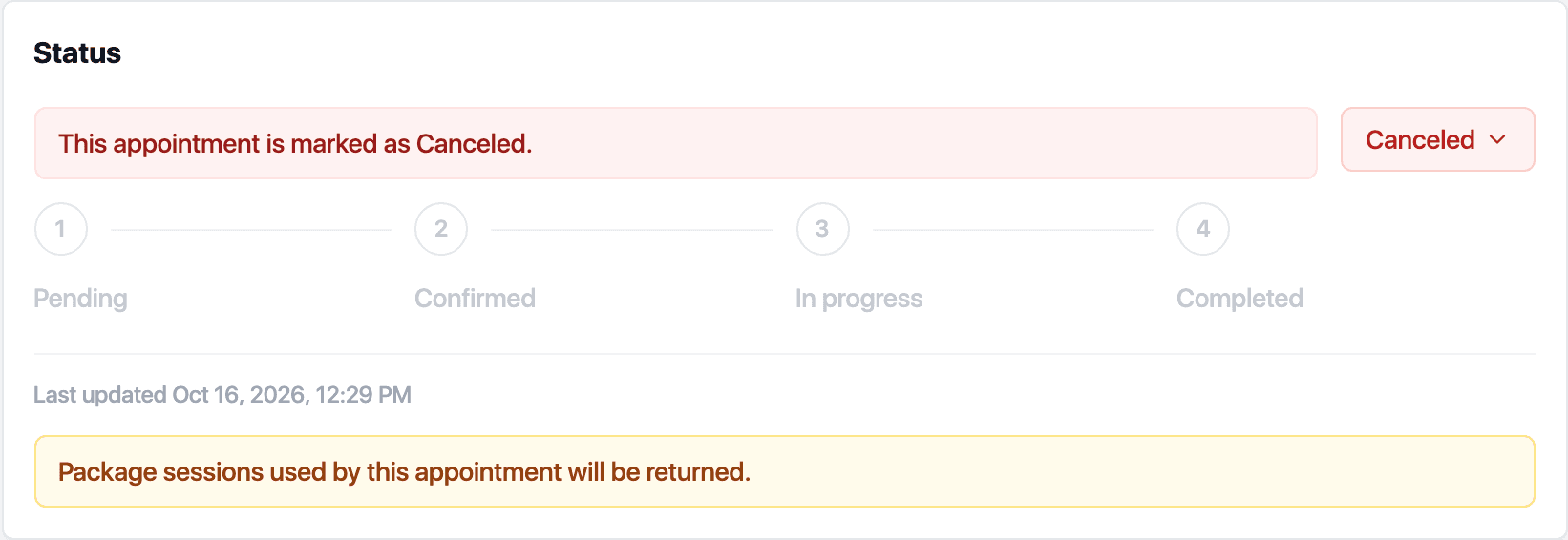 Cancellation gives the session back